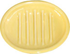 Oval grooved soap dish